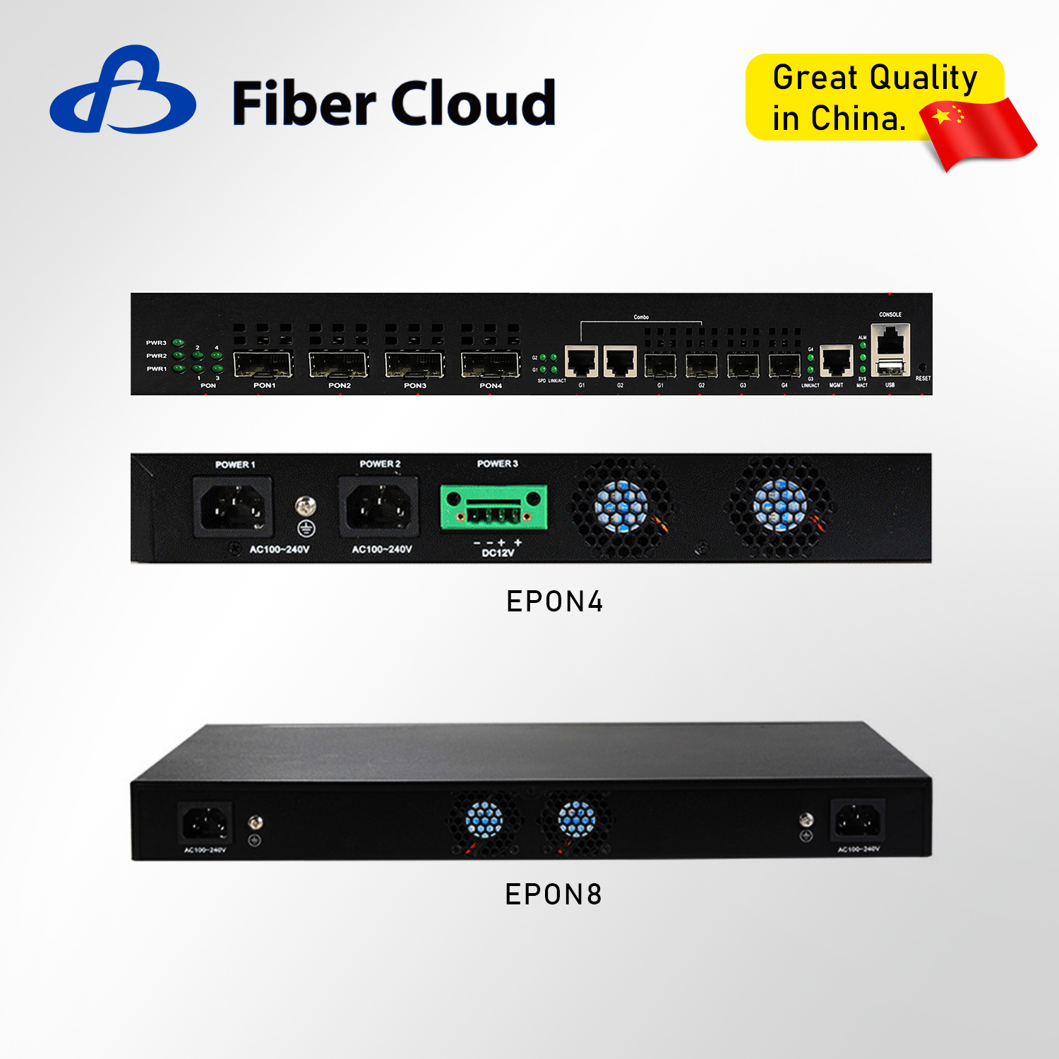 1u/2u Web 4/8 met en communication les produits terminaux optiques de r&eacute;seau de fibre de SFP Epon Olt 