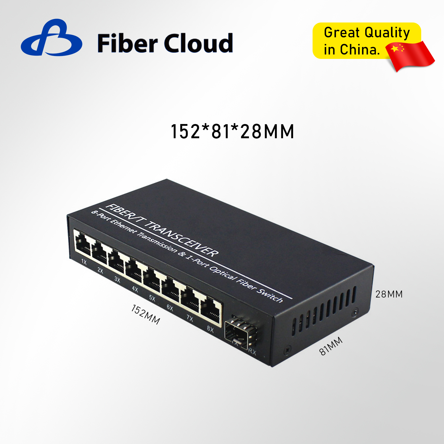 10/100 / 1000m SFP FTTH Epon جهاز إرسال واستقبال الألياف البصرية أحادي الوضع محول كهربائي