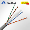 23AWG 4 أزواج ملتوية CMR U / UTP 750 ميجا هرتز كابل إيثرنت داخلي من النحاس الصلب Cat6a