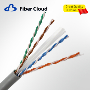 23AWG 4 أزواج ملتوية CMR U / UTP 750 ميجا هرتز كابل إيثرنت داخلي من النحاس الصلب Cat6a