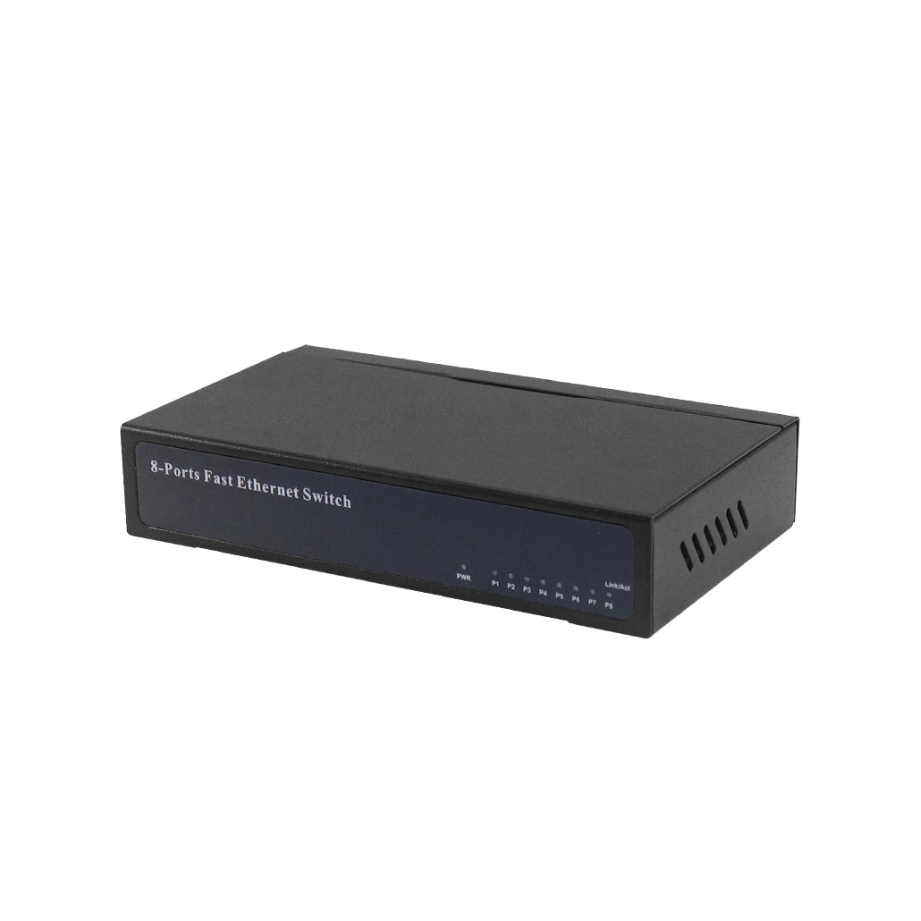 Conmutador de red Gigabit y Fast Ethernet de 8 puertos