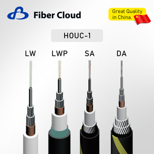 Cable de fibra &oacute;ptica submarino no repetidor blindado de entierro directo del alambre de acero G652D G654 Cable de Internet de la armadura