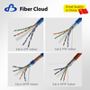 24AWG 4 أزواج ملتوية CM U / UTP 550 ميجا هرتز كابل إيثرنت نحاسي Cat6 مجدول