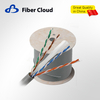 23AWG 4 أزواج ملتوية CMR U / UTP 750 ميجا هرتز كابل إيثرنت داخلي من النحاس الصلب Cat6a