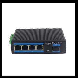 Convertisseur de m&eacute;dia industriel Gigabit 1 SFP et Ethernet 4 ports