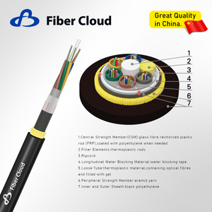 Полностью диэлектрический самонесущий полусухой воздушный кабель с двойной оболочкой (ADSS-полусухой двойной оболочкой) Волоконно-оптический кабель