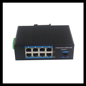 Convertisseur de m&eacute;dia industriel Gigabit 1 SFP et Ethernet 8 ports