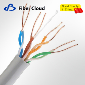 24AWG 4 paires torsad&eacute;es CMR U/UTP 350 MHz c&acirc;ble en vrac Ethernet Cat5e en cuivre massif