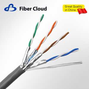 23AWG 4 pares torcidos CMR FTP 750MHz cabo de maioria Ethernet interno de cobre s&oacute;lido Cat6a